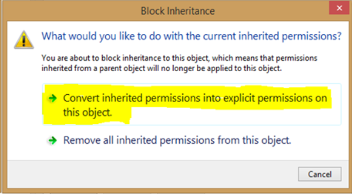 block inheritance