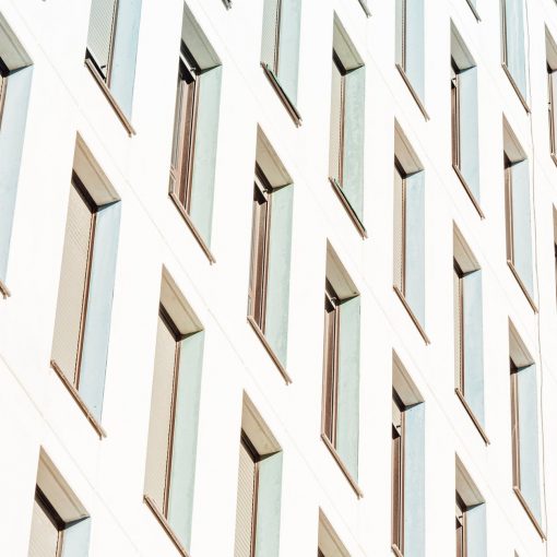 rows of windows of modern building