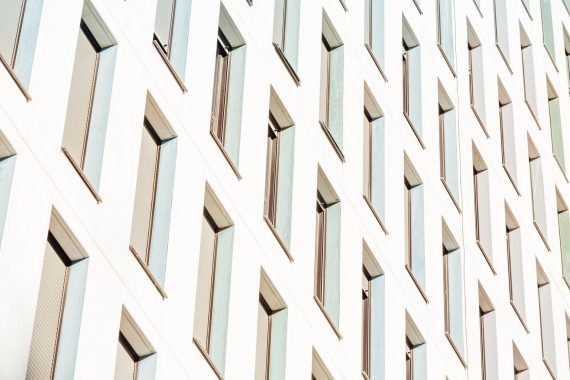 rows of windows of modern building