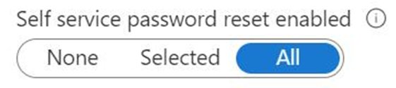 self service password reset setings